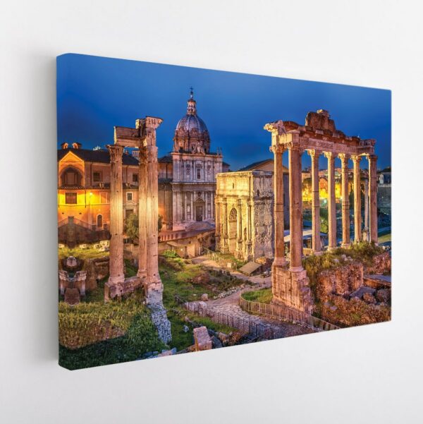 rome monuments stretched canvas