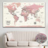 shade of pink push pin world map featured