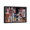 tokyo at night framed canvas black frame