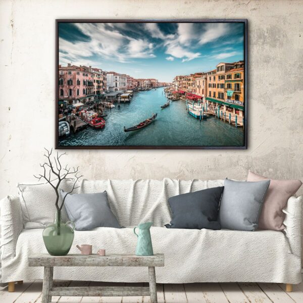 venice grand canal floating frame canvas