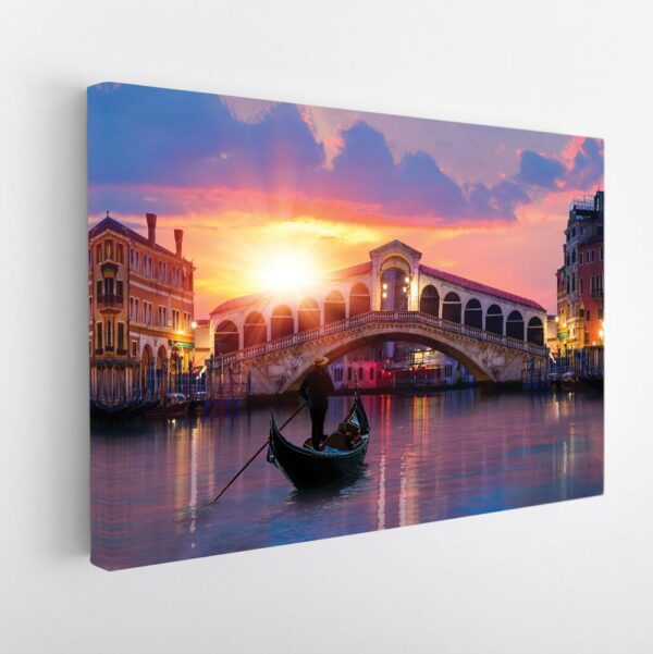 venice rialto bridge stretched canvas