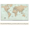 Vintage push pin world map no quote