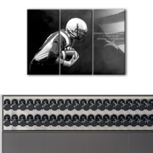 3 panels american football quote canvas art