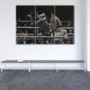 3 panels muhamed ali punch canvas art