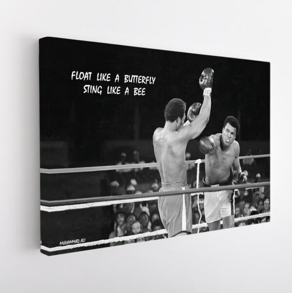 Ali butterfly quote stretched canvas