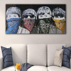 Banksy Beatles Bandanas canvas