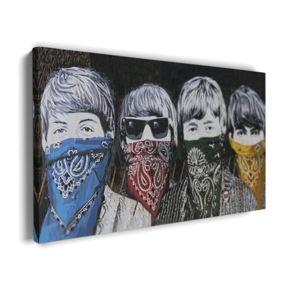 tableau sur toile imprimée bandanas des beatles