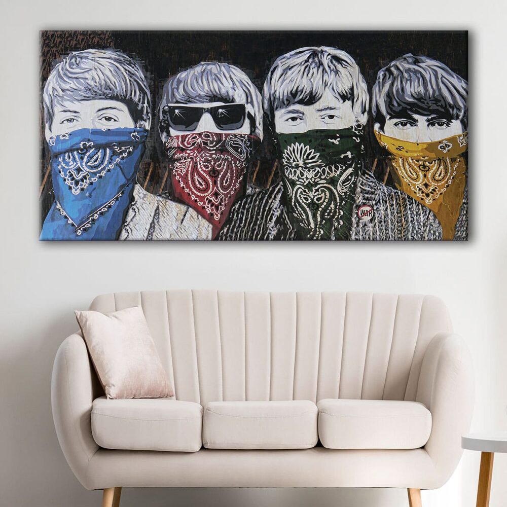 Banksy Beatles Bandanas canvas2