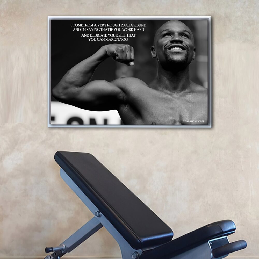 Floyd Mayweather floating frame canvas