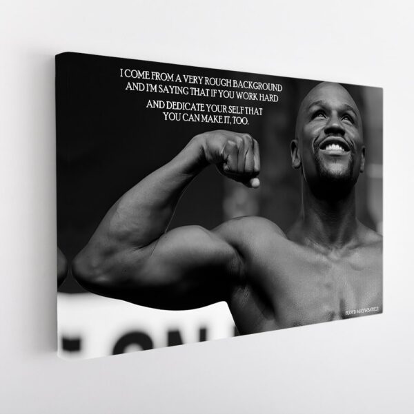 tableau sur toile imprimée citation de floyd mayweather