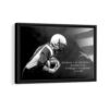 american football quote framed canvas black frame