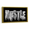 dollar hustle framed canvas gold frame