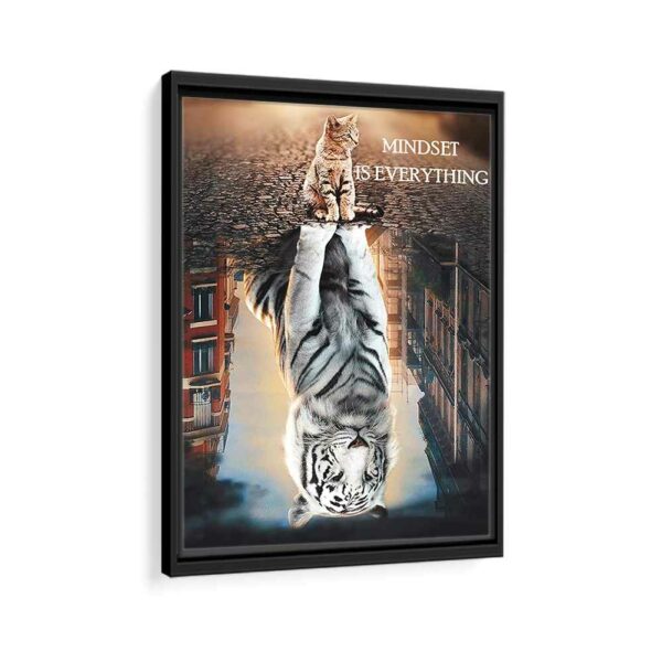 mindset is everything framed canvas black frame