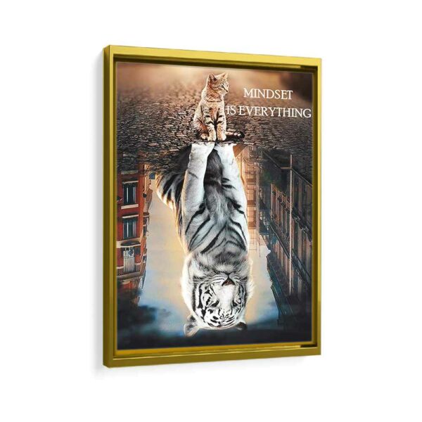 mindset is everything framed canvas gold frame