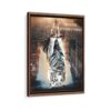 mindset is everything framed canvas walnut brown