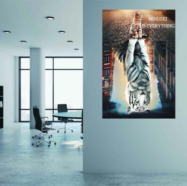 mindset is everything portrait canvas art1