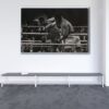 muhamed ali punch floating frame canvas