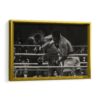 muhamed ali punch framed canvas gold frame