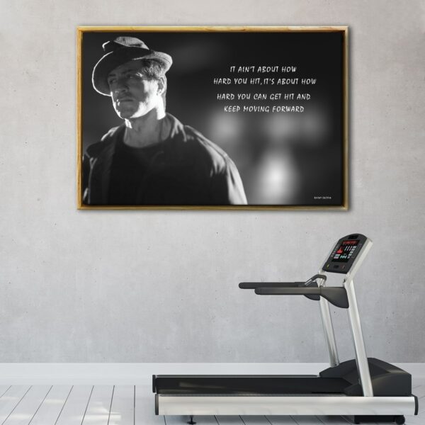 rocky movie quote floating frame canvas