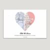 wedding map canvas art