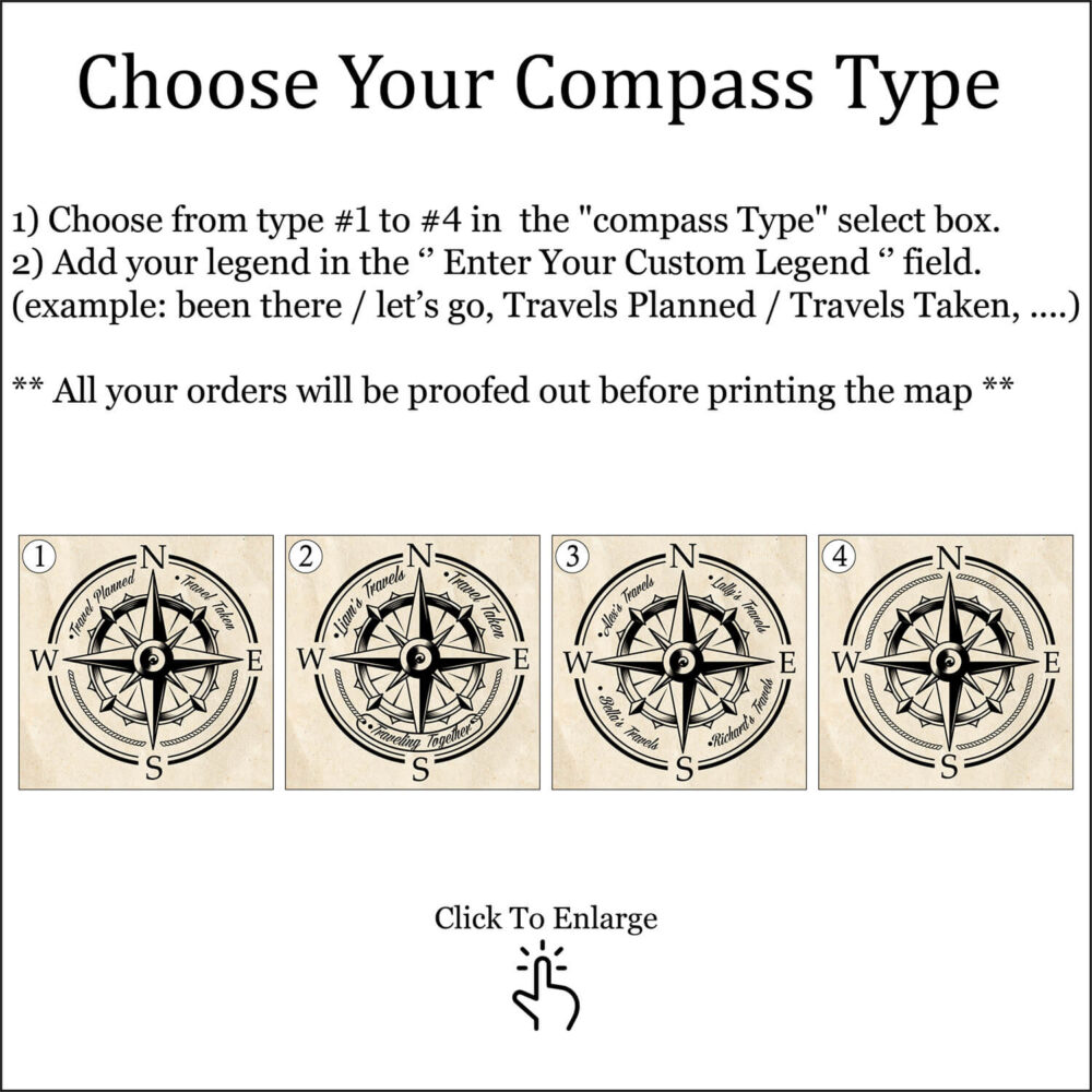 Patriot push pin usa map compass customization