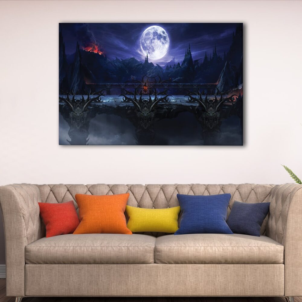 1 panels fantasy moon canvas art