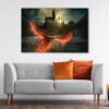 1 panels flying phoenix canvas art