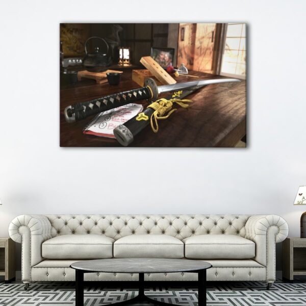 1 panels hattory hanzo sword canvas art