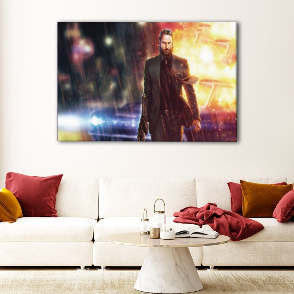 1 panels jhon wick canvas art