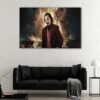 1 panels joker in fire canvas art