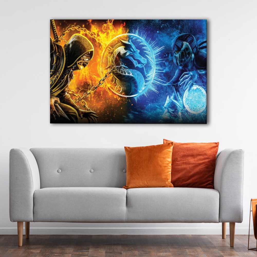 1 panels scorpio vs sub zero canvas art