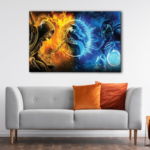 1 panels scorpio vs sub zero canvas art