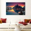 1 panels sunset in alps canvas art