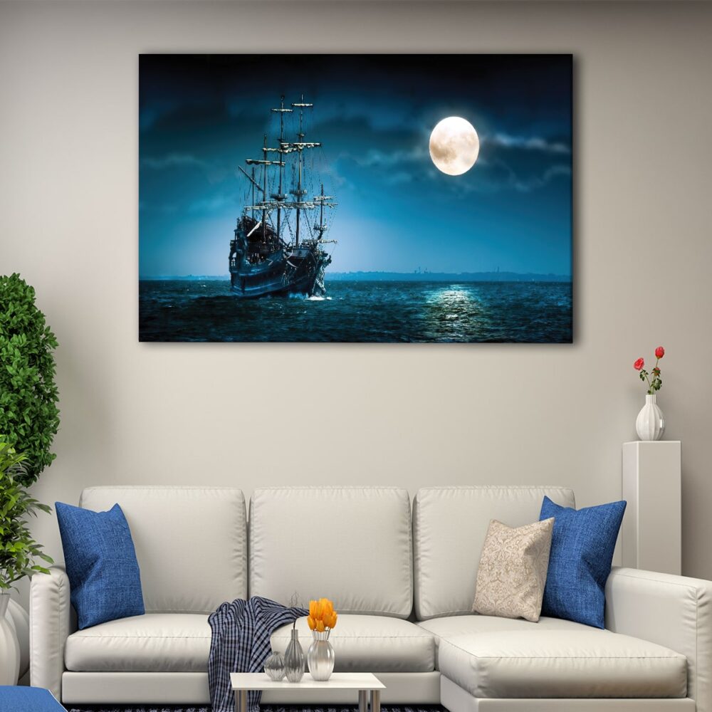 1 panels the black pearl canvas art