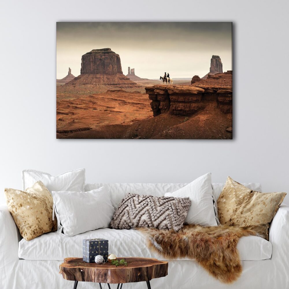 1 panels western cowboys canvas art