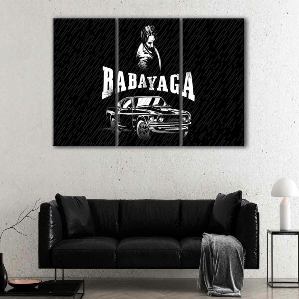 3 panels baba yaga canvas art