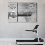 3 panels babe ruth basebal canvas art