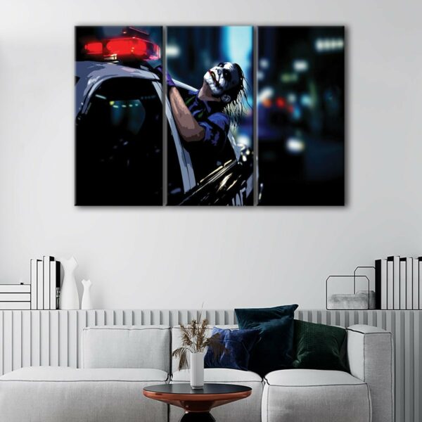 3 panels classic joker canvas art