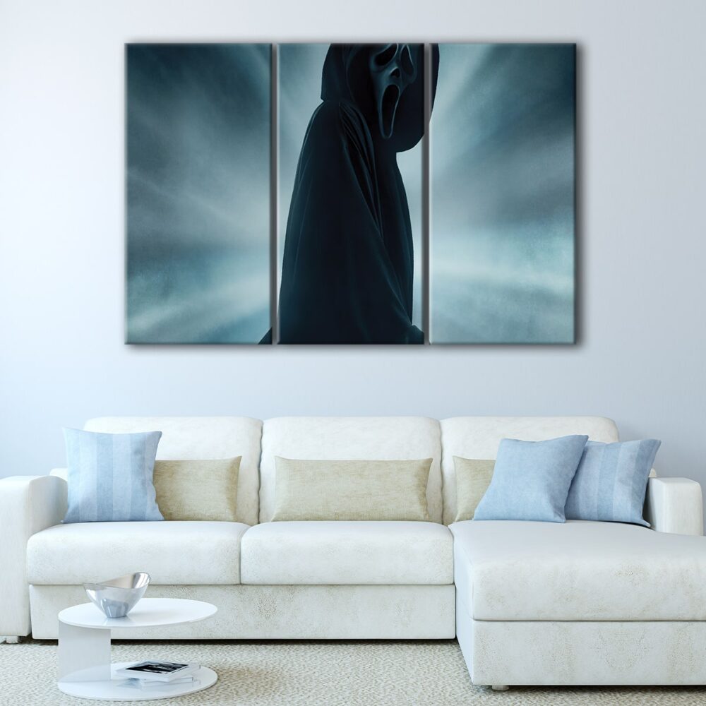 3 panels scream canvas art