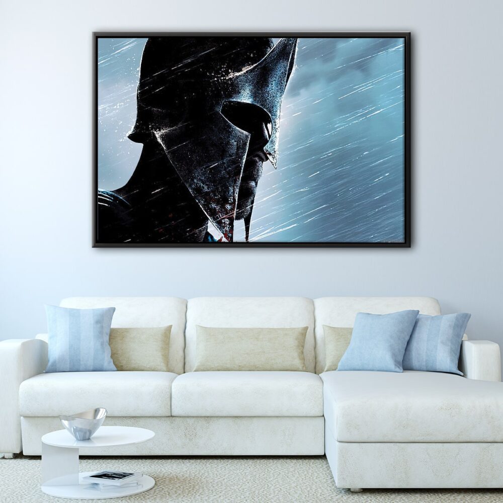 300 Spartans floating frame canvas