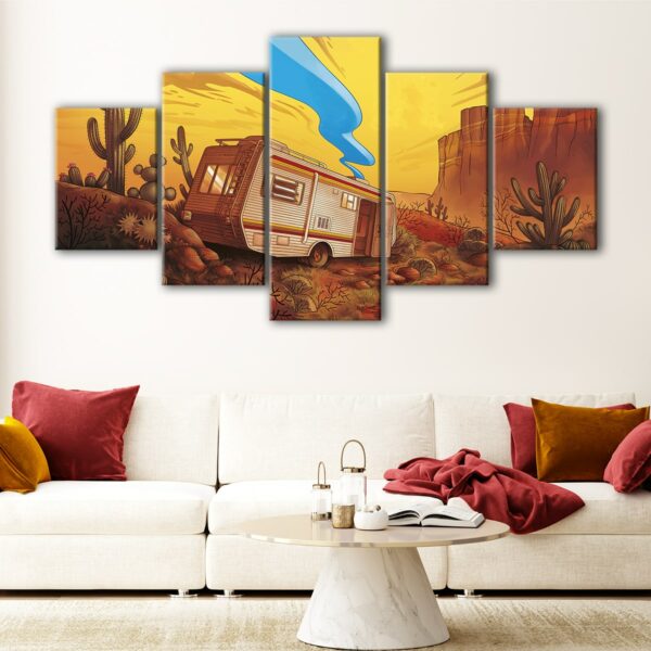 5 panels breaking bad canvas art