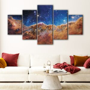 tableau galaxie de la nasa 5 pièces