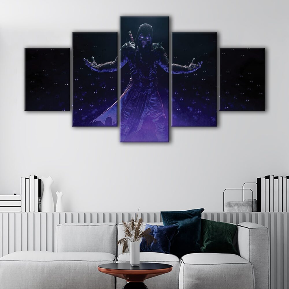 5 panels noob saibot canvas art