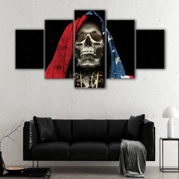 5 panels santa muerte canvas art