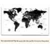 Black & White push pin world map no quote