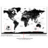 Black & White world map detailed