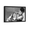 tableau tennis de jim courier avec cadre noir