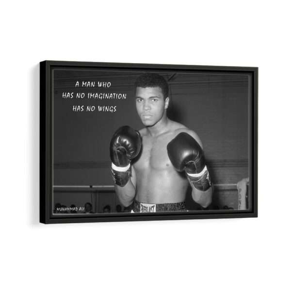 ali imagination quote framed canvas black frame