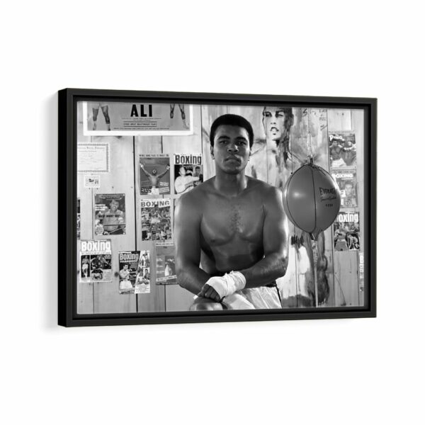 ali training framed canvas black frame