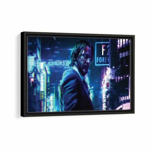 angry jhon framed canvas black frame